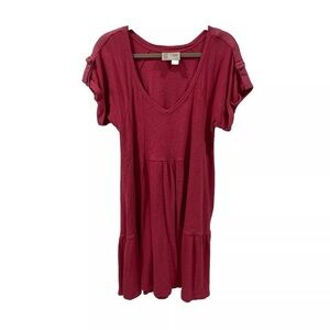 Saturday Sunday Anthropologie Pink Cotton Blend  Boho Midi size medium Dress